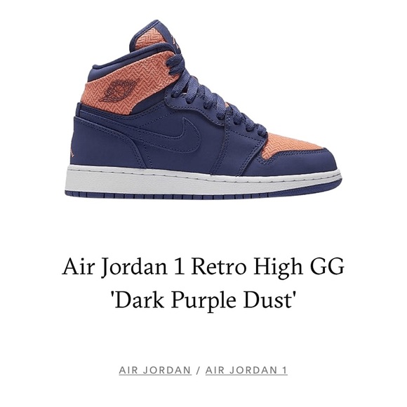 pink purple and orange jordan 1